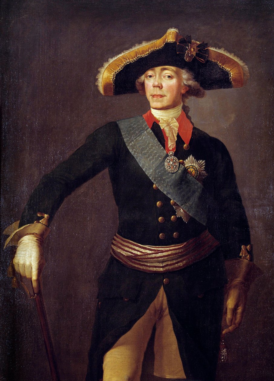 Venäjän keisarin Paavali I:n (1754-1801) muotokuva Stepan Semenovich Shchukinin (1738-1828) maalaus 1800-luvun Pietari, Pietarin linna tekijältä Stepan Semenovich Shchukin