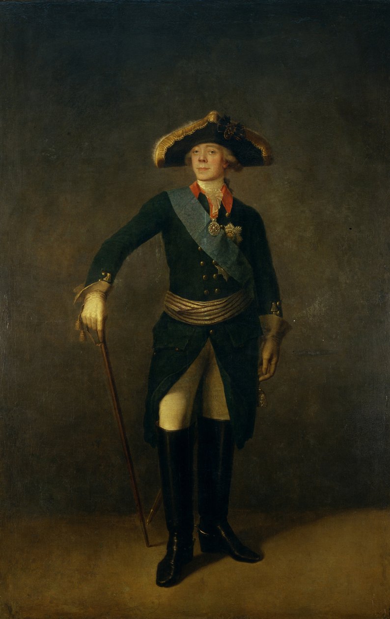 Venäjän keisari Paavali I:n muotokuva 1754-1801, 1797 tekijältä Stepan Semenovich Shchukin