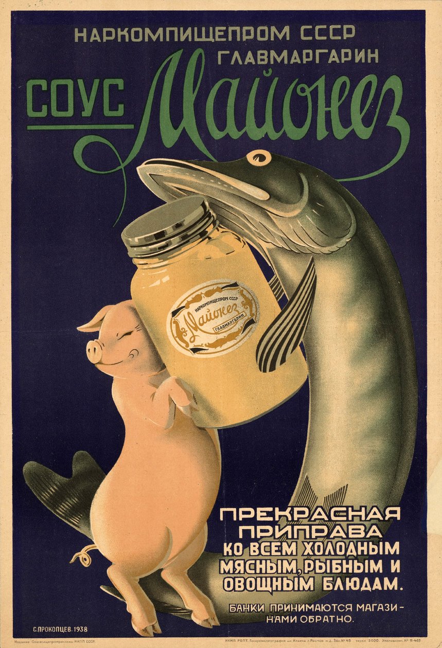 Majoneesikastike, 1938. tekijältä Stepan Stepanovich Prokoptsev