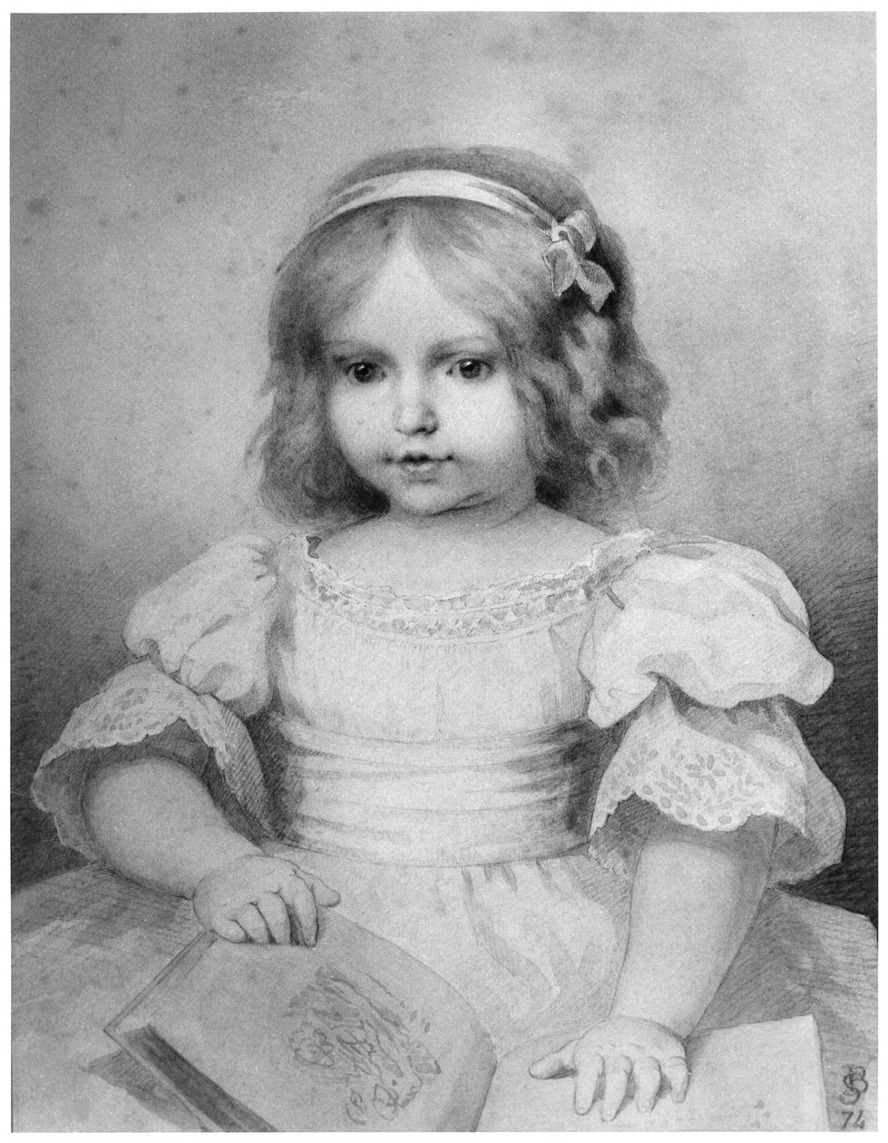 Colette 18 kuukauden ikäinen, 1875 (bw kuva) tekijältä Stephane Baron