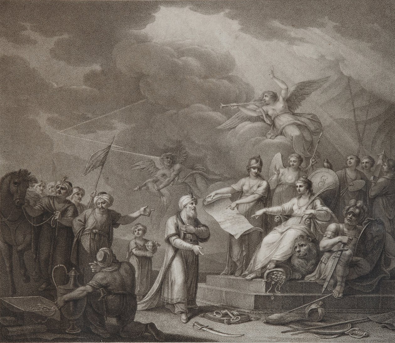 Allegoria Jassyn rauhansopimuksesta, 1792 tekijältä Stephanoff