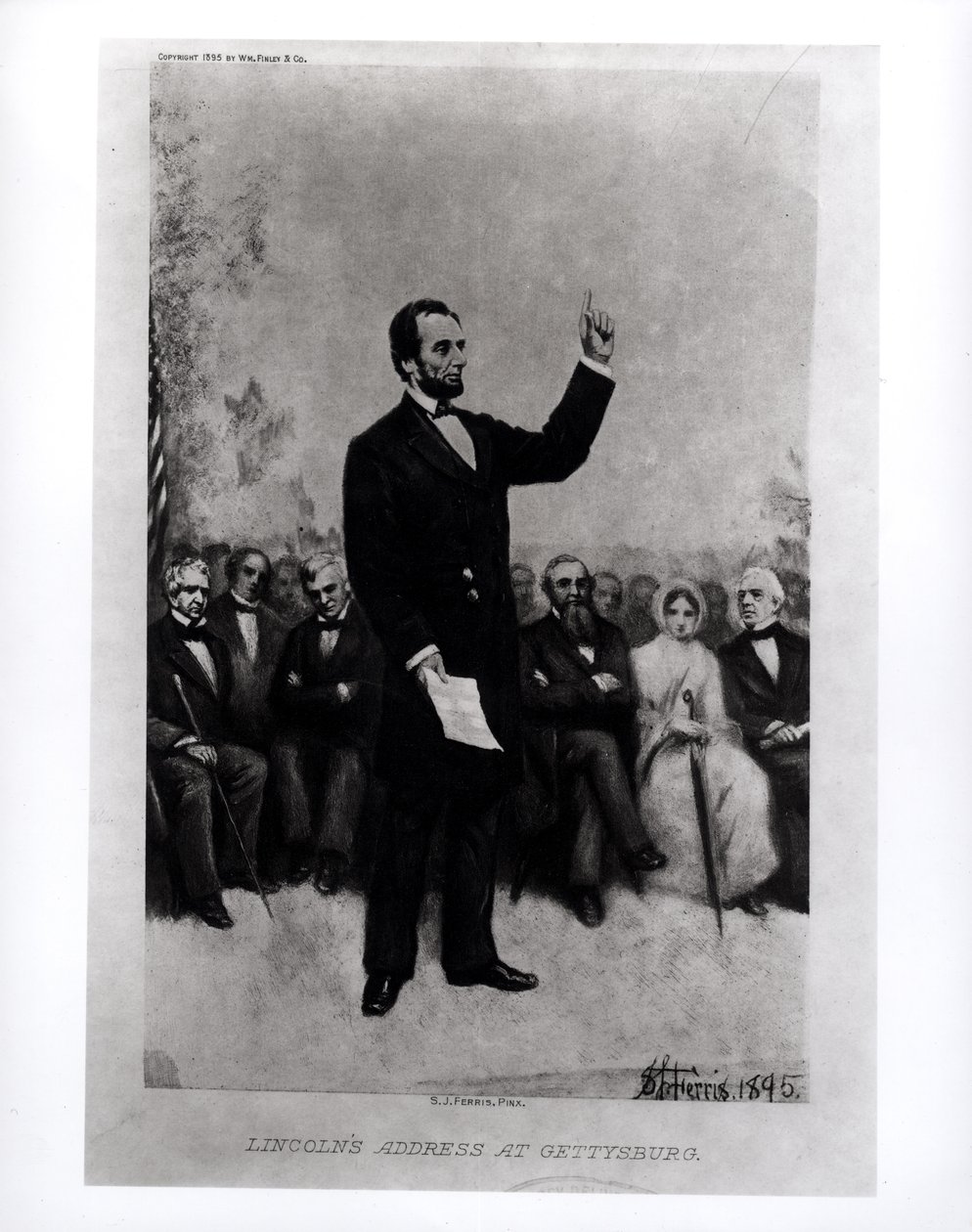 Lincolnin puhe Gettysburgissa 1895 tekijältä Stephen James Ferris