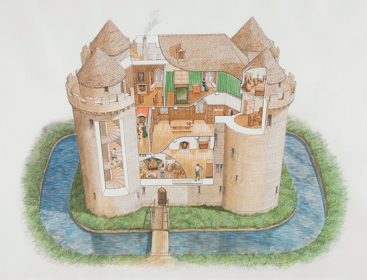 Nunney Castle, Somerset, 2006 tekijältä Stephen Conlin