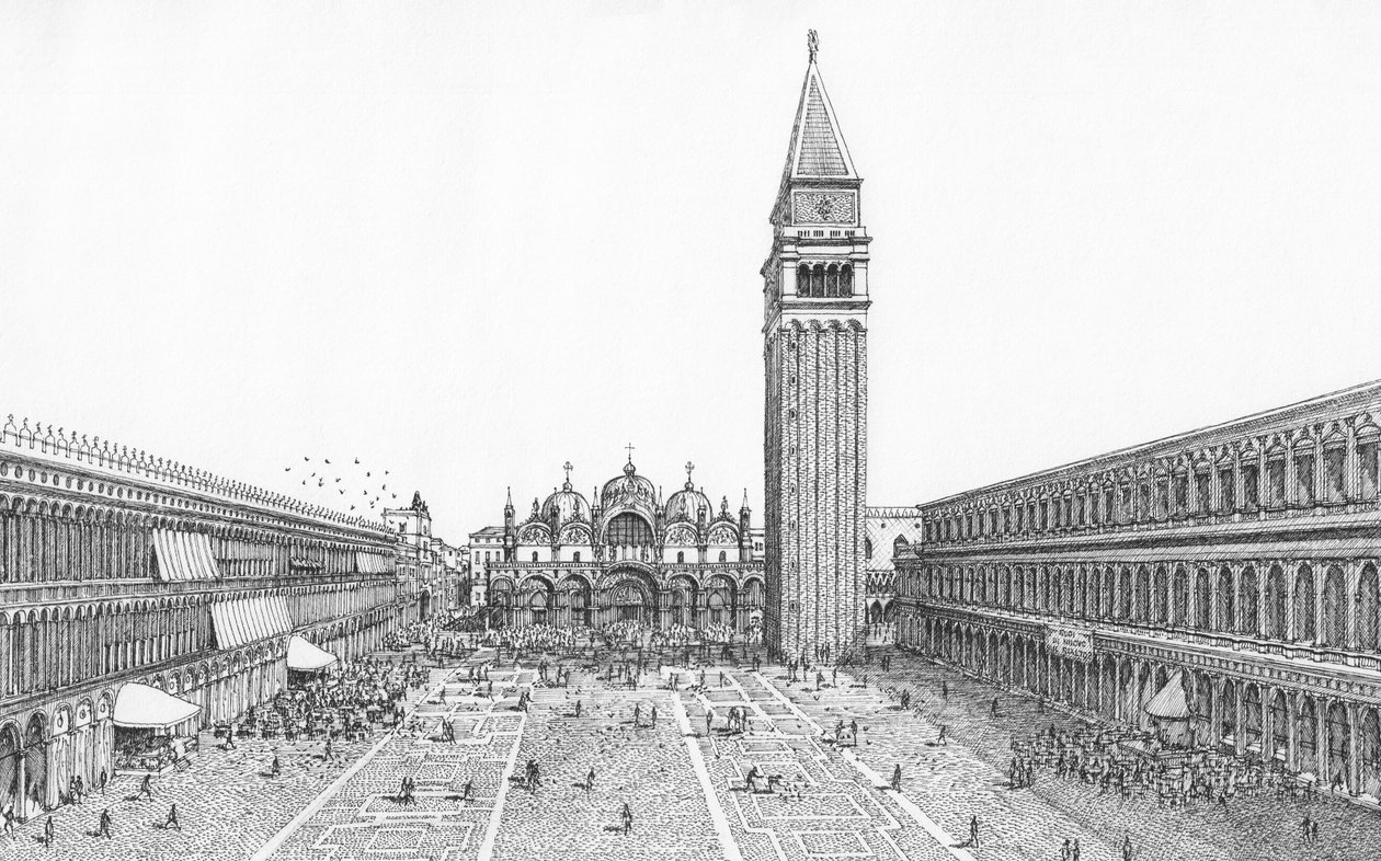 Piazza San Marco, Venetsia, tänään tekijältä Stephen Conlin