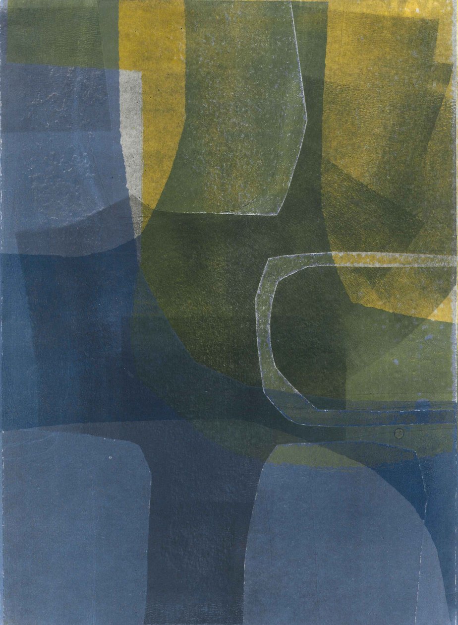 Arches Sun  Sea II, 2015 (monoprintti paperille) tekijältä Stephen Dow