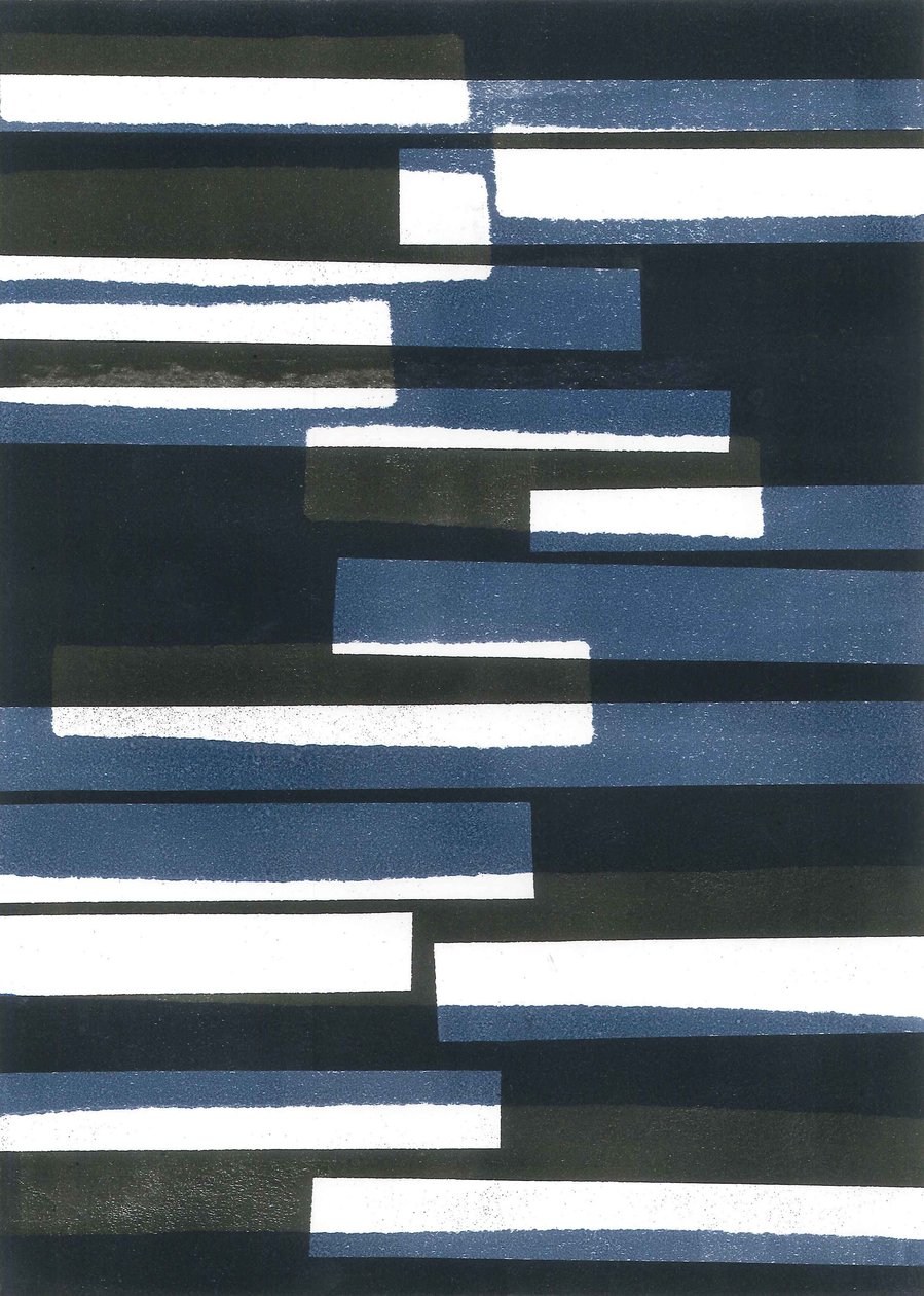 Laudat I, 2015 (monoprintti paperille) tekijältä Stephen Dow