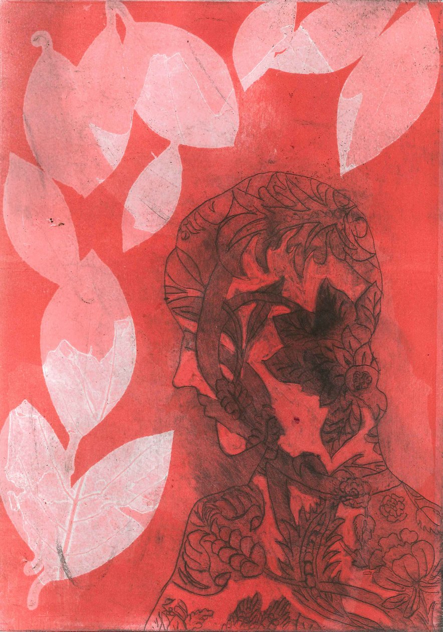 Cast II, 2015 (monoprintti paperille) tekijältä Stephen Dow