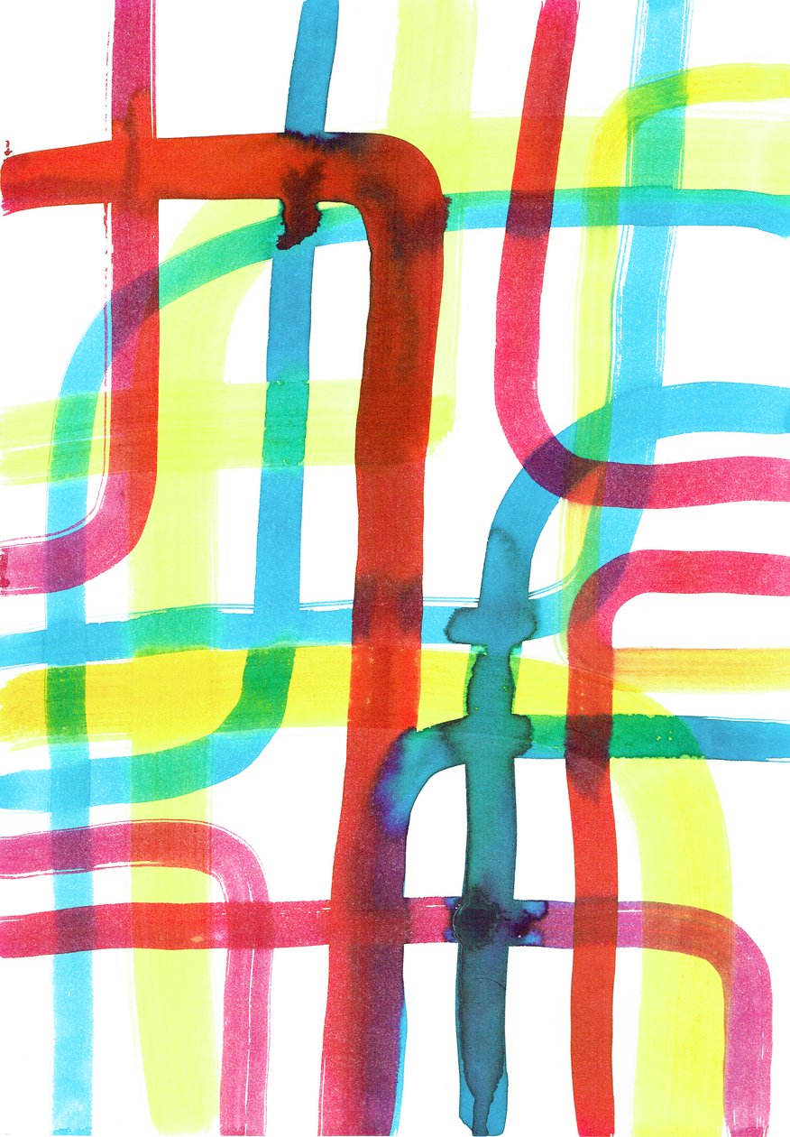Risteys, 2016 (muste paperille) tekijältä Stephen Dow