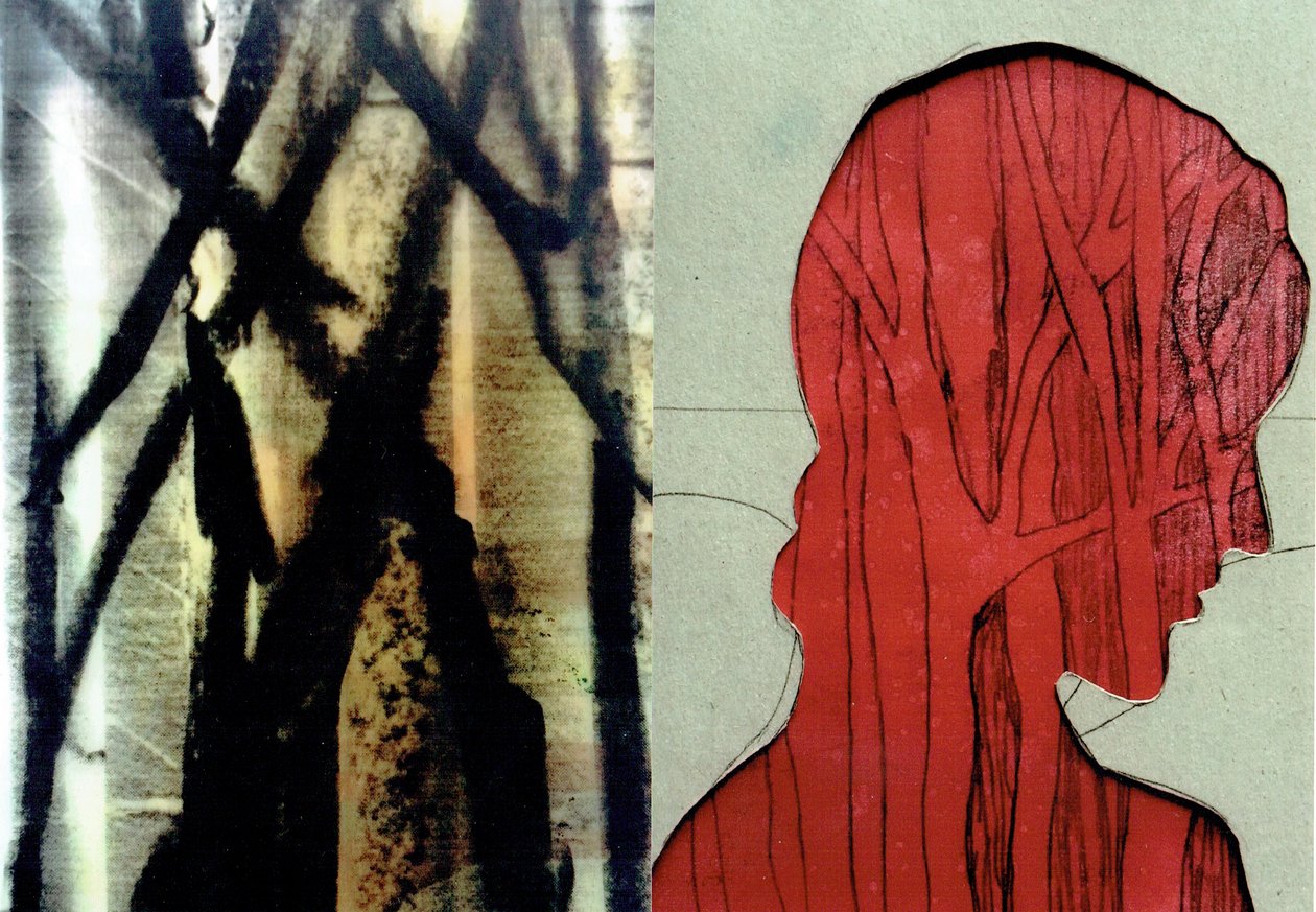 La Foret VIII, 2017 (monoprint  valokuvakollaasi) tekijältä Stephen Dow