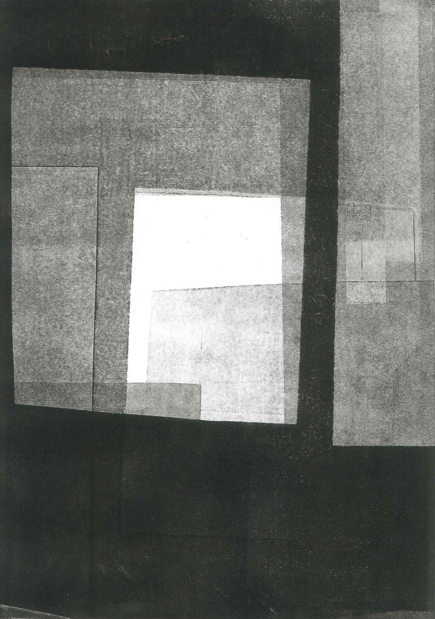 Nocturnus III, 2015 (monoprintti paperille) tekijältä Stephen Dow
