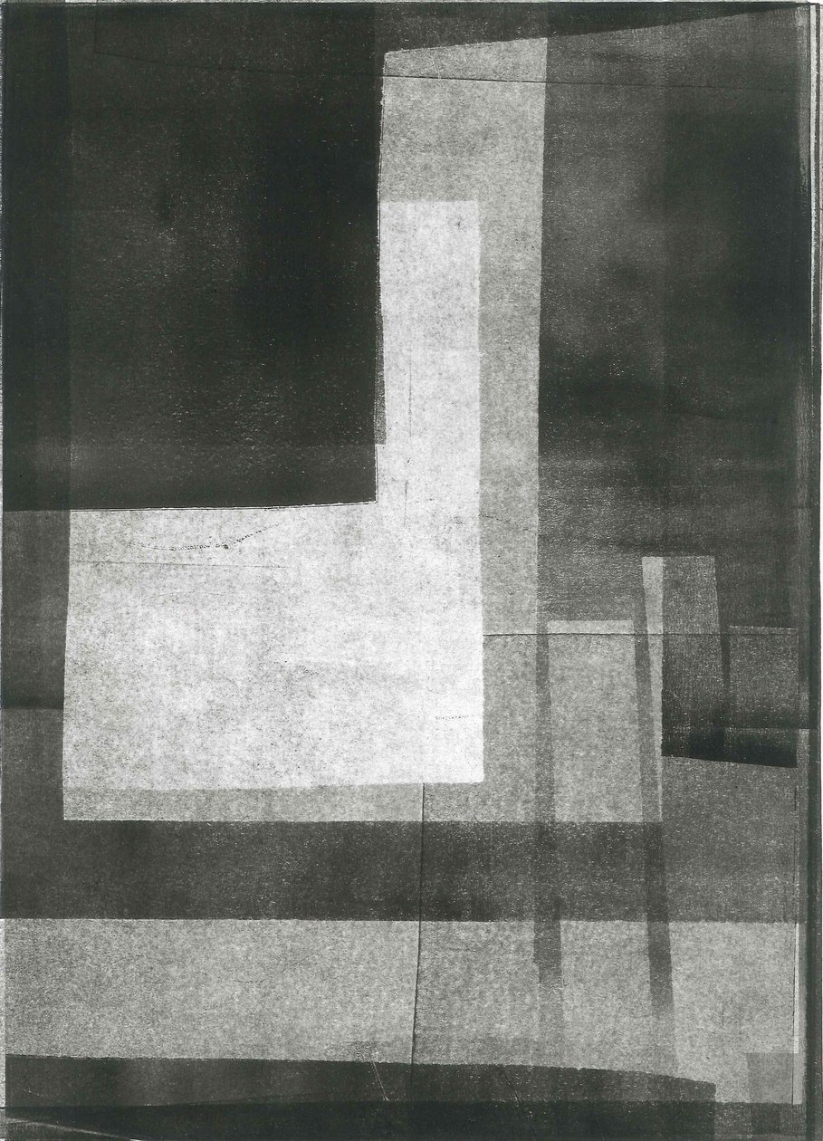 Nocturnus II, 2015 (monoprintti paperille) tekijältä Stephen Dow