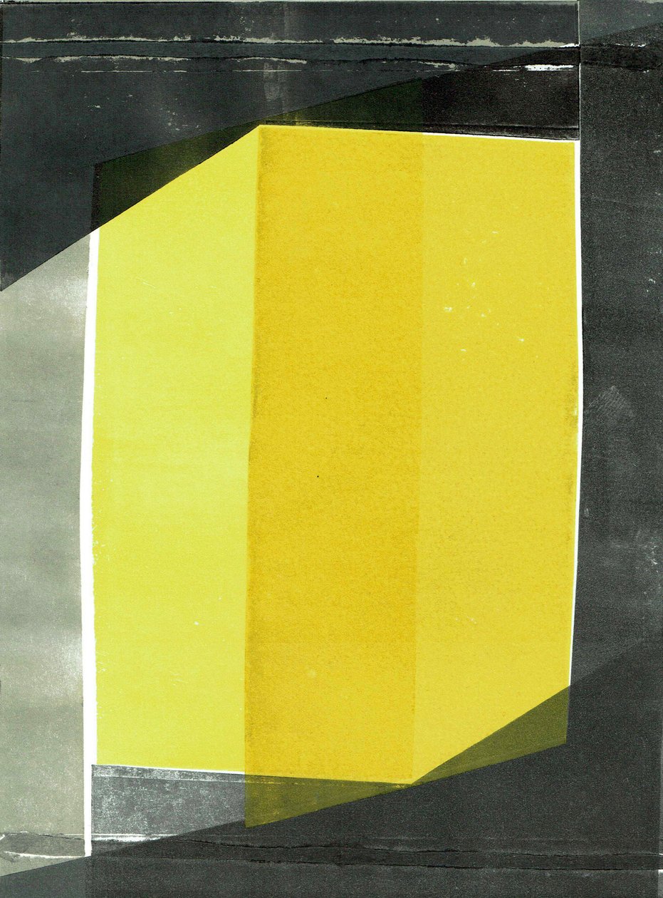 Viisto I, 2020, monoprintti paperille. tekijältä Stephen Dow