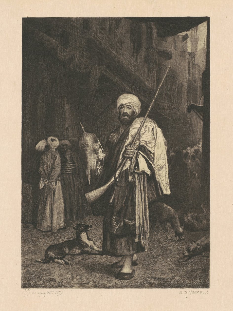 Vanhojen vaatteiden jälleenmyyjä, Kairo tekijältä Stephen James Ferris, after Jean Léon Gérôme