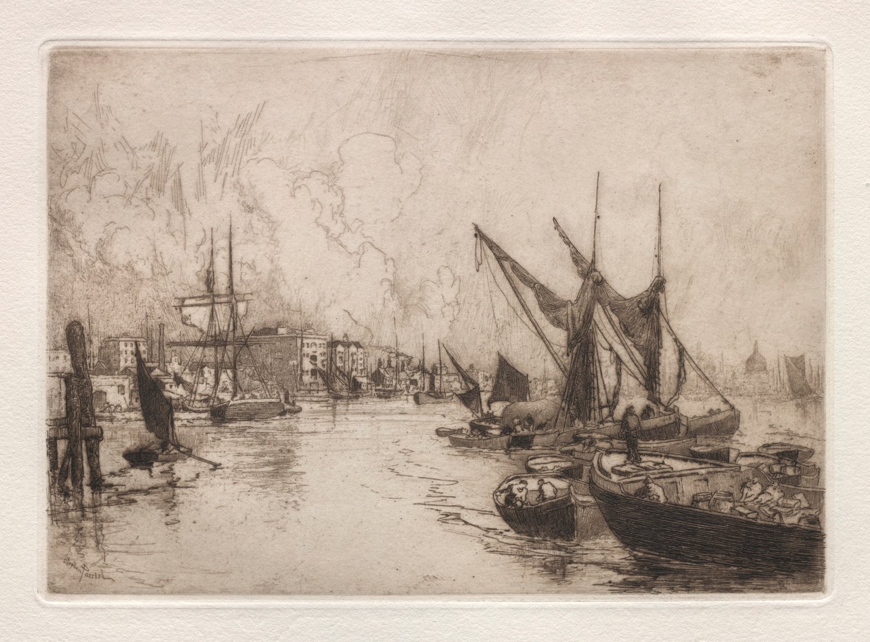 On the Thames Canterbury, Eng., elokuu 1884, 1884. tekijältä Stephen Parrish