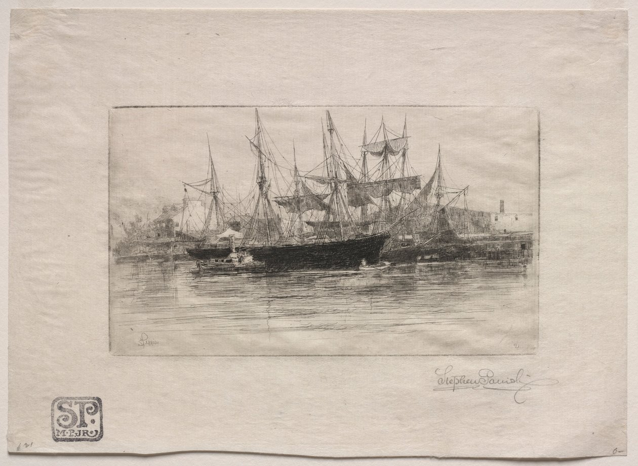 Point Breeze Oil Wharves, 1880. tekijältä Stephen Parrish