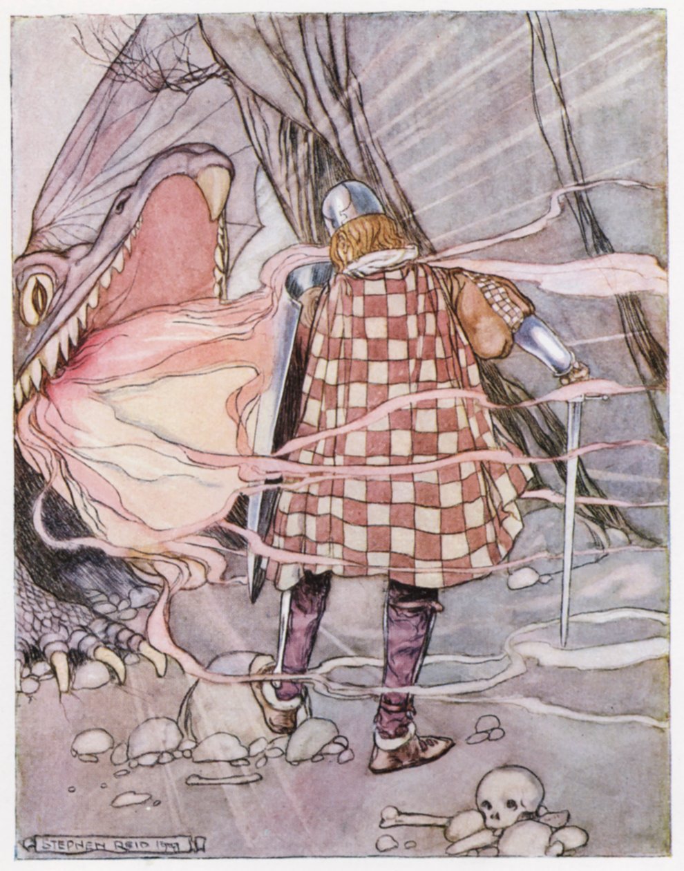 Kuvitus Siegfried the Dragon-Slayerille (värinen lito) tekijältä Stephen Reid