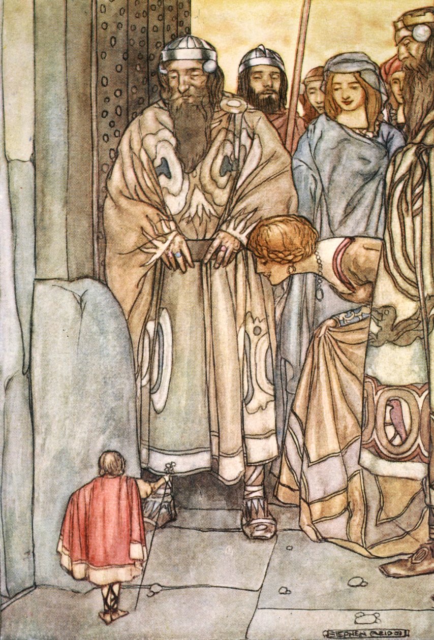 "He kaikki lähtivät, herrat ja naiset, katsomaan pientä miestä", vuodelta 1910. tekijältä Stephen Reid