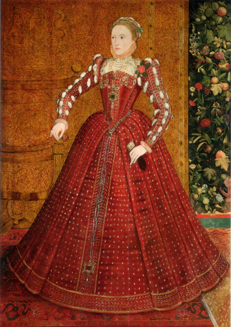 Englannin Elizabeth I:n muotokuva Hampdenin muotokuva, noin 1563 tekijältä Steven van der Meulen