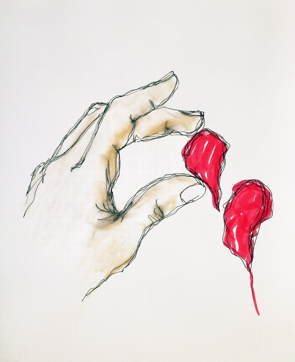 Piece of Your Heart, 1996 (kynä & wc paperilla) tekijältä Stevie Taylor