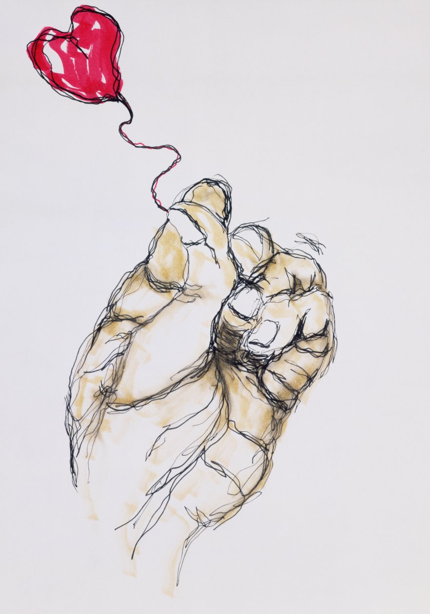 Holding You, 1996 (kynä & wc paperilla) tekijältä Stevie Taylor