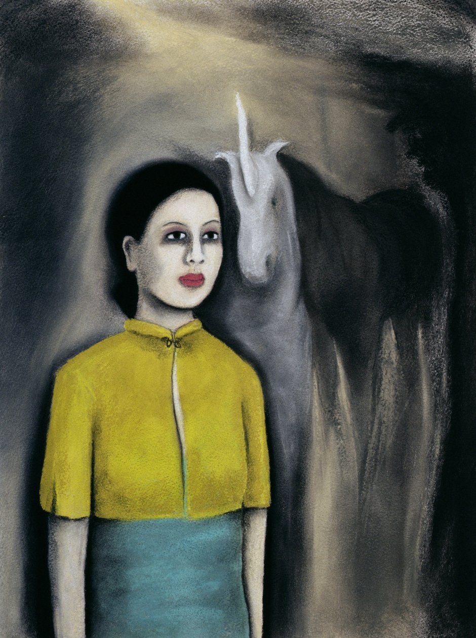 The Spell, 2000 (pastelli ja hiili paperilla) tekijältä Stevie Taylor