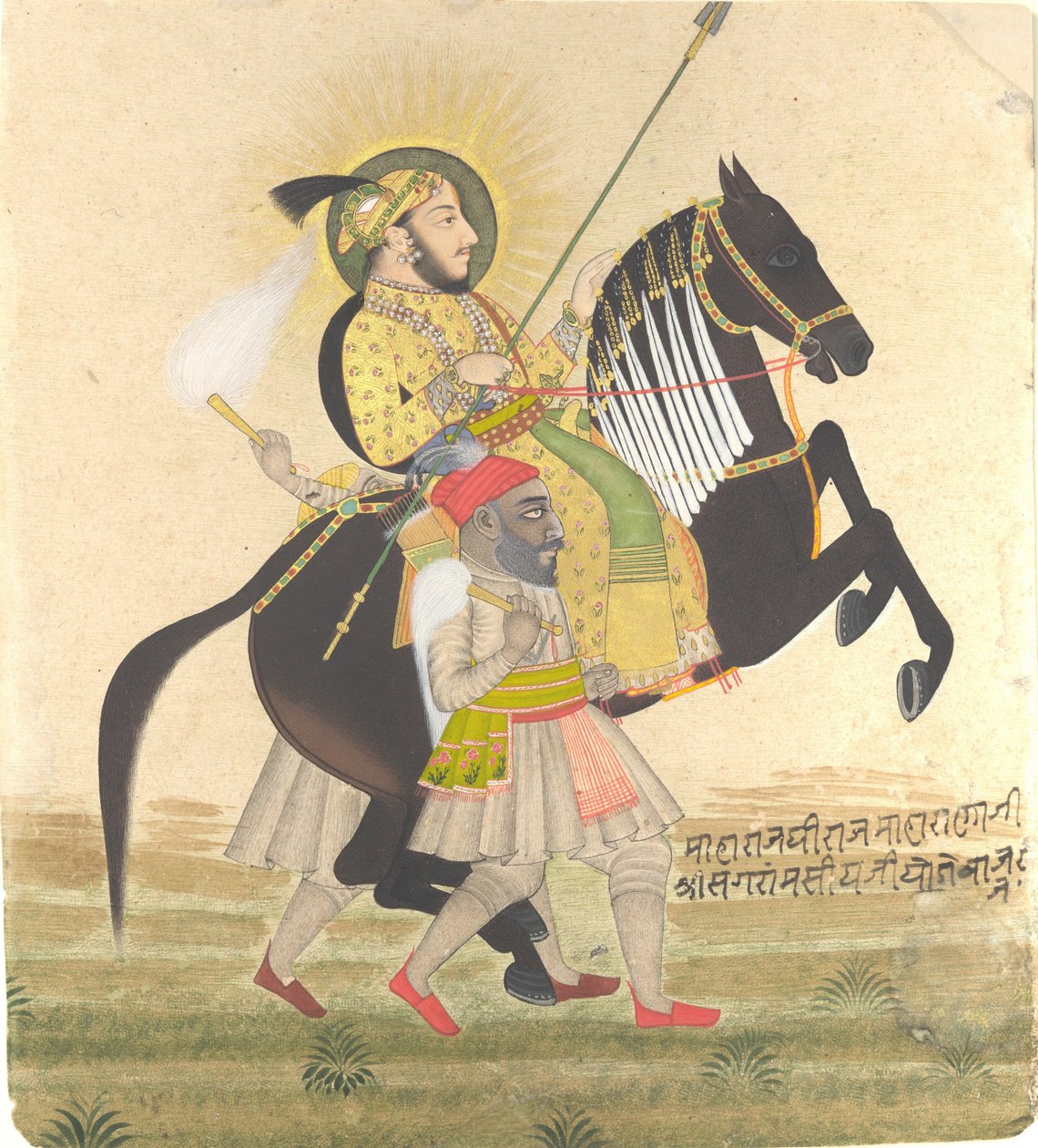 Maharana Sangram Singh ratsastaa palkintoorilla tekijältä Stipple Master