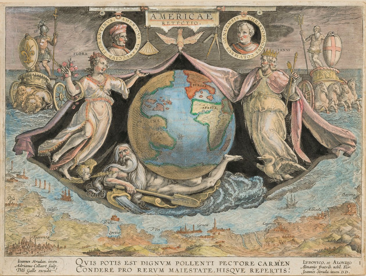 The Retection of America The Retection of America, 1591. tekijältä Stradanus