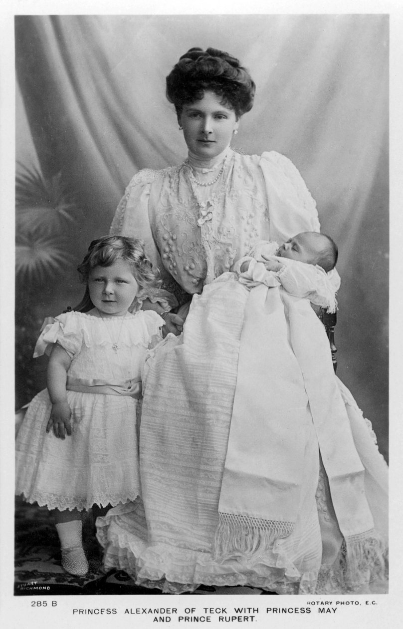 Teckin prinsessa Alexander prinsessa Mayn ja prinssi Rupertin kanssa, v. 1907. tekijältä Stuart Richmond