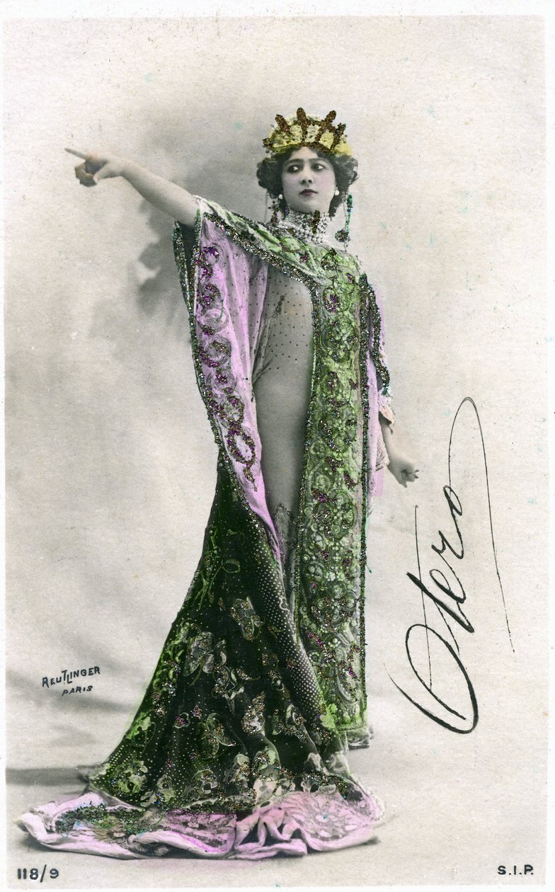 Kaunis Otero, postikortti 1900-luvun alun. (kuva) tekijältä Studio Reutlinger