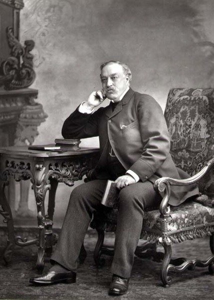 Edmund Yates (1831-94), mamamahayag at nobelista, portrait photograph (b/w photo)finn tekijältä Studio Walery