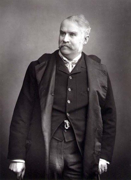 Sir William Schwenck Gilbert (1836-1911), näytelmäkirjailija, muotokuva (m/w valokuva) tekijältä Studio Walery