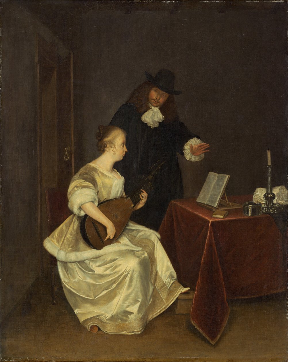 Musiikkitunti tekijältä Studio of Gerard ter Borch the Younger