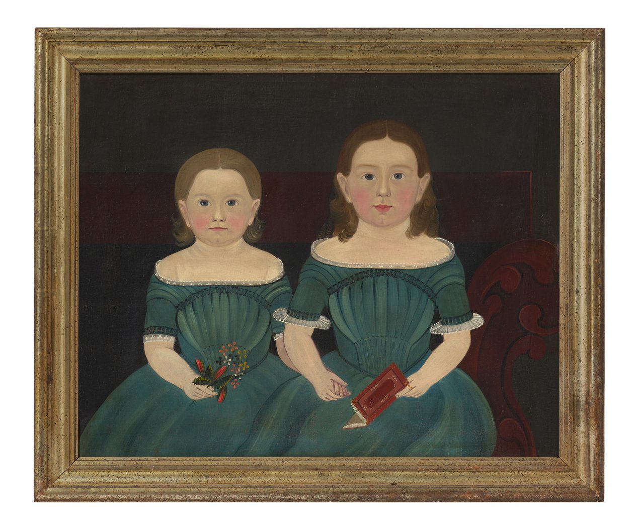 Mary ja Elizabeth Hathaway, noin 1849 (öljy kankaalle). tekijältä Sturtevant J. Hamblin