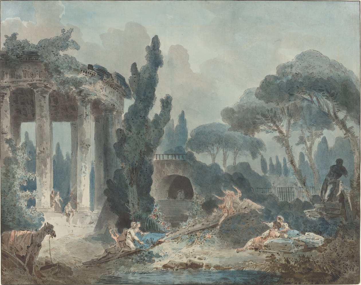 Keinu tekijältä Style of Hubert Robert