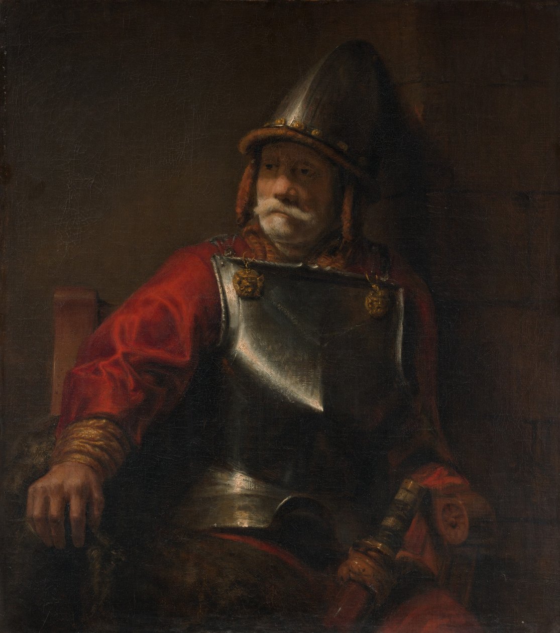 Mies panssarissa Mars. tekijältä Style of Rembrandt