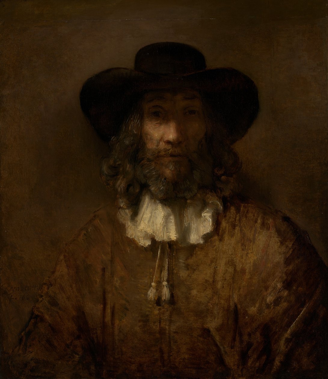 Mies, jolla on parta. tekijältä Style of Rembrandt