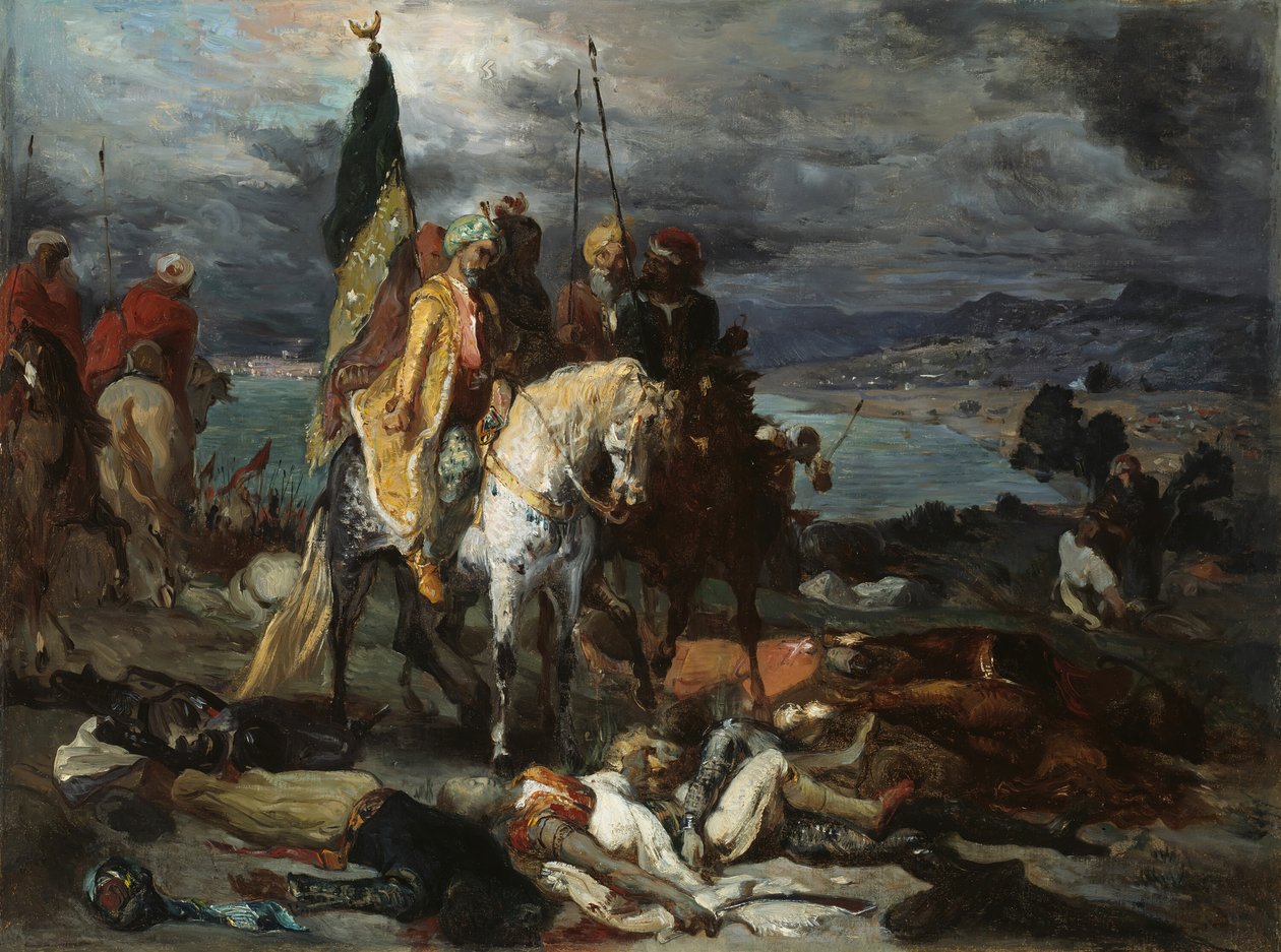 Saraseenit ja ristiretkeläiset, n. 1846. tekijältä Style of Théodore Chassériau.
