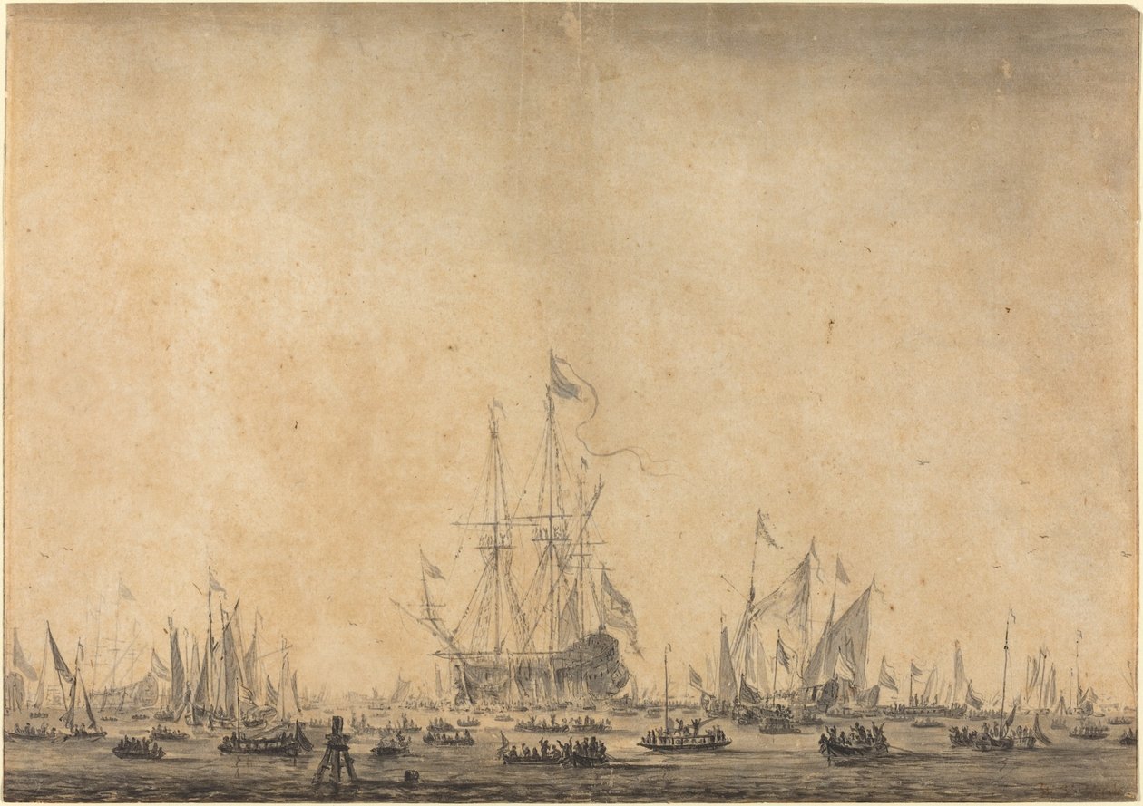 Meren tekijältä Style of Willem van de Velde the Younger