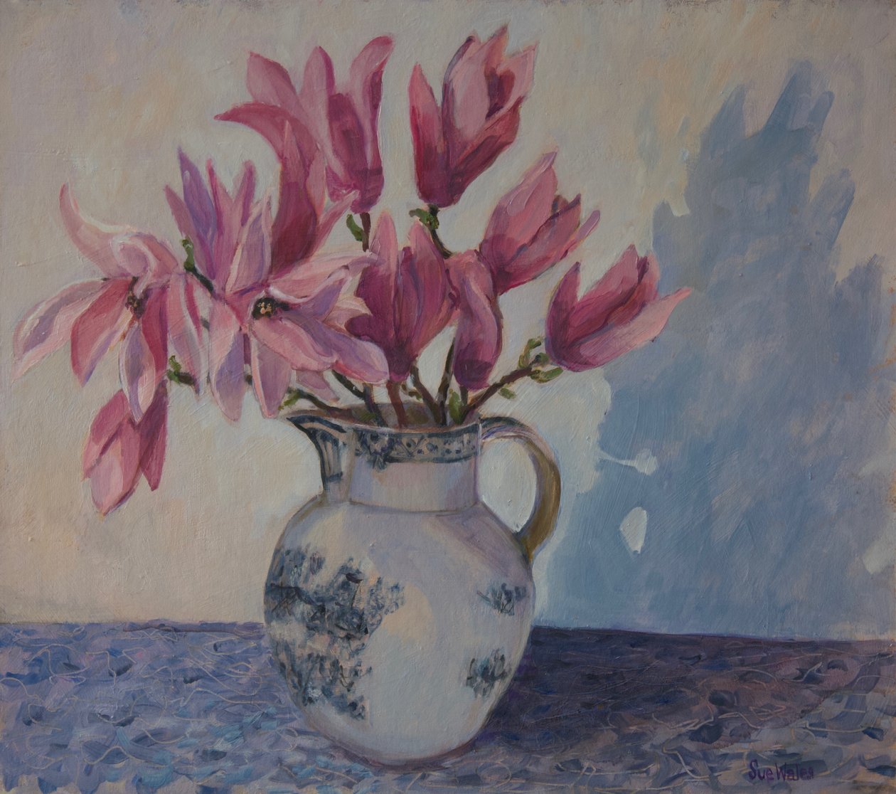 Vaaleanpunaiset magnoliat, 2019 tekijältä Sue Wales