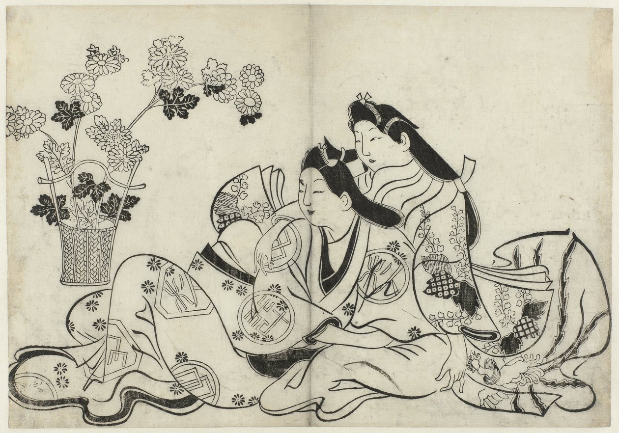 Eroottinen show Hana ni Yosurukyo (sarjan nimi) tekijältä Sugimura Jihei (attributed to)