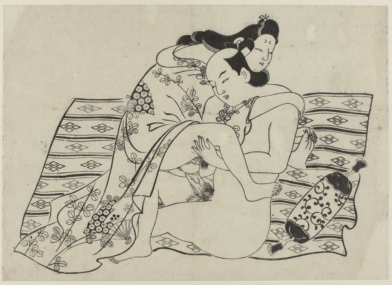 Eroottinen show Hana ni Yosurukyo (sarjan nimi) tekijältä Sugimura Jihei (attributed to)