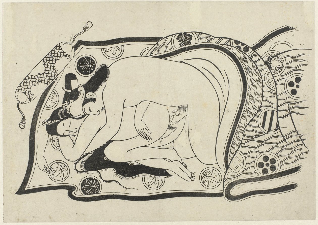 Eroottinen show Hana ni Yosurukyo (sarjan nimi) tekijältä Sugimura Jihei (attributed to)