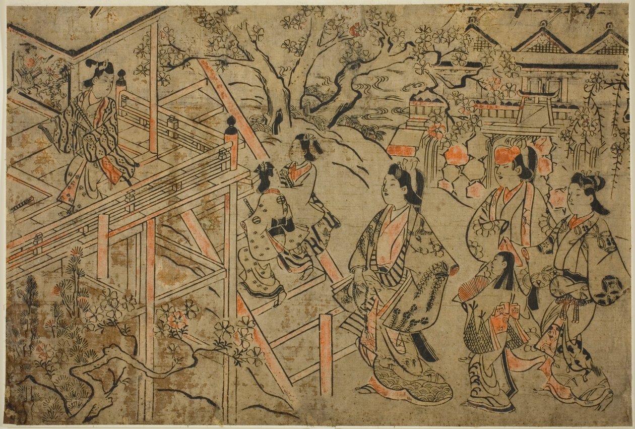 Vierailu Kiyomizun temppelissä tekijältä Sugimura Jihei