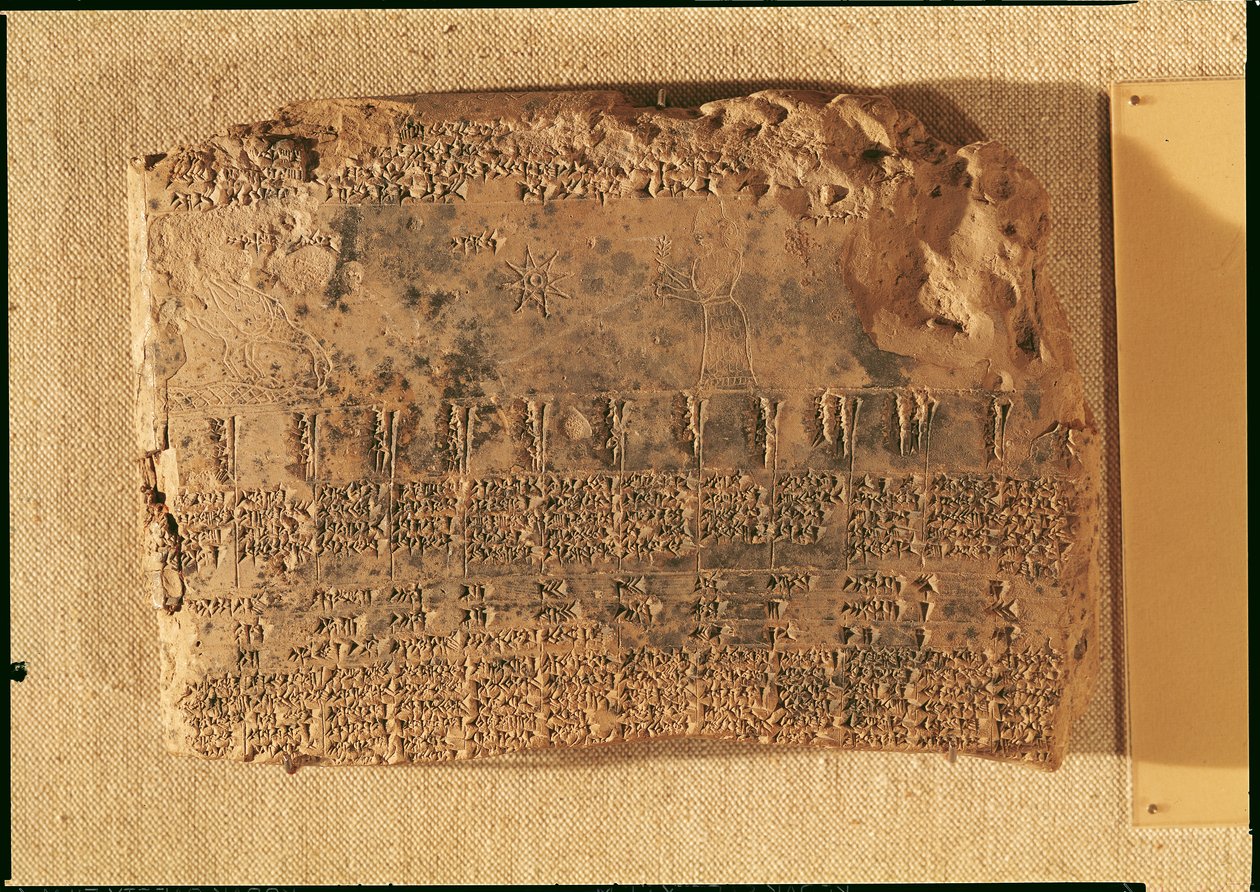 Astrologinen tabletti, Urukista (nykyisin Warka, Irak) tekijältä Sumerian