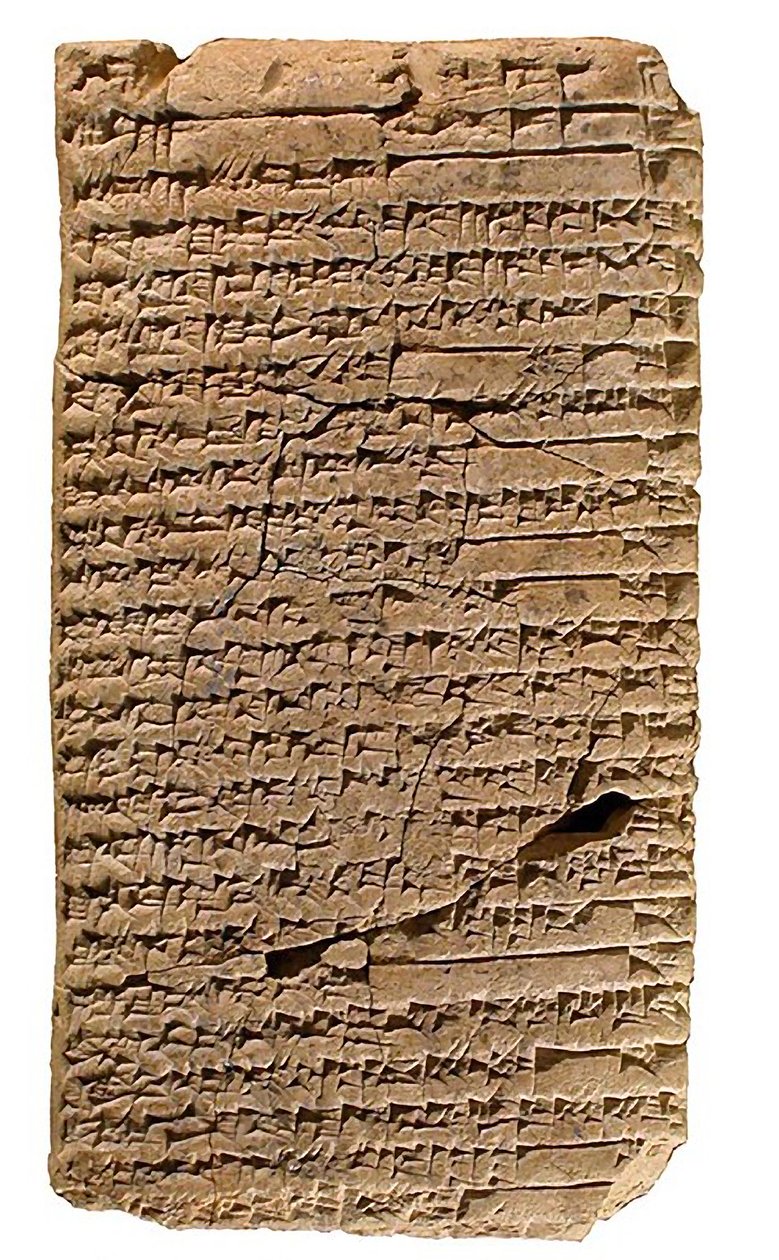 Shuruppak-nuolenkielinen taulu, noin 1900-1700 eaa tekijältä Sumerian