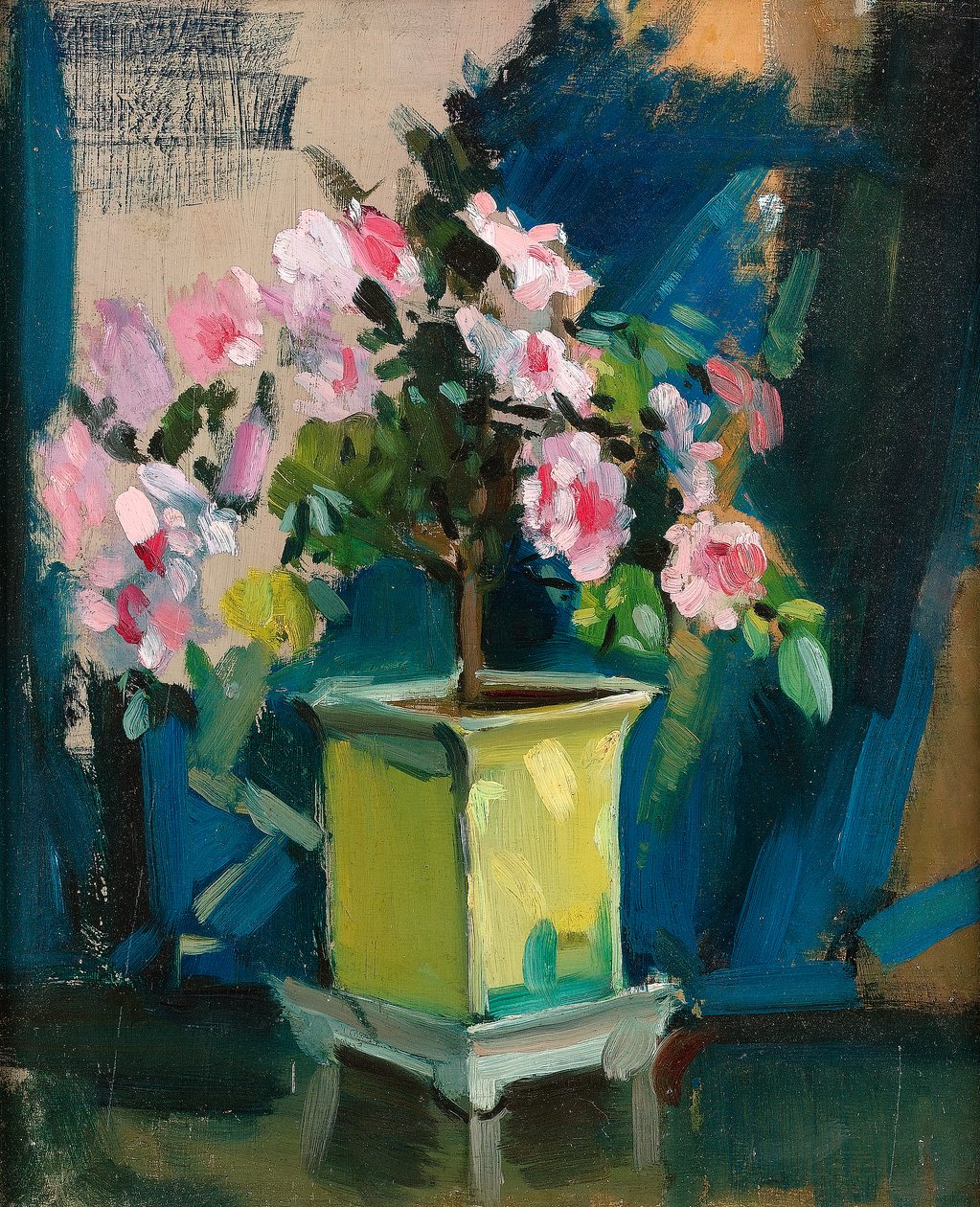 Camellia, n. 1920 (öljy paneelille) tekijältä Sunderland Rollison
