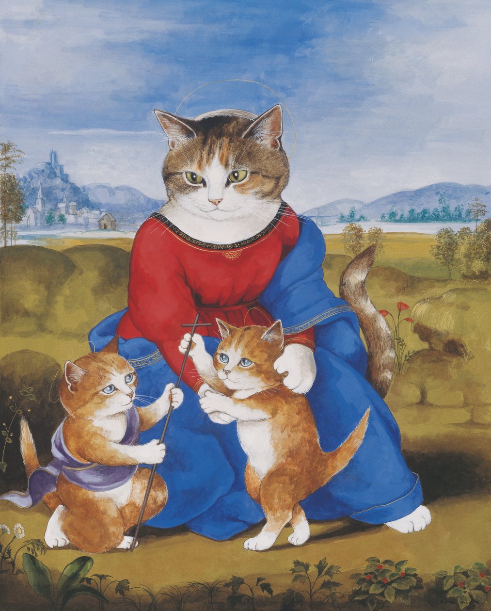 Kuvitus elokuvasta Cats Galore! A Compendium of Cultured Cats (julkaisu 2015). tekijältä Susan Herbert