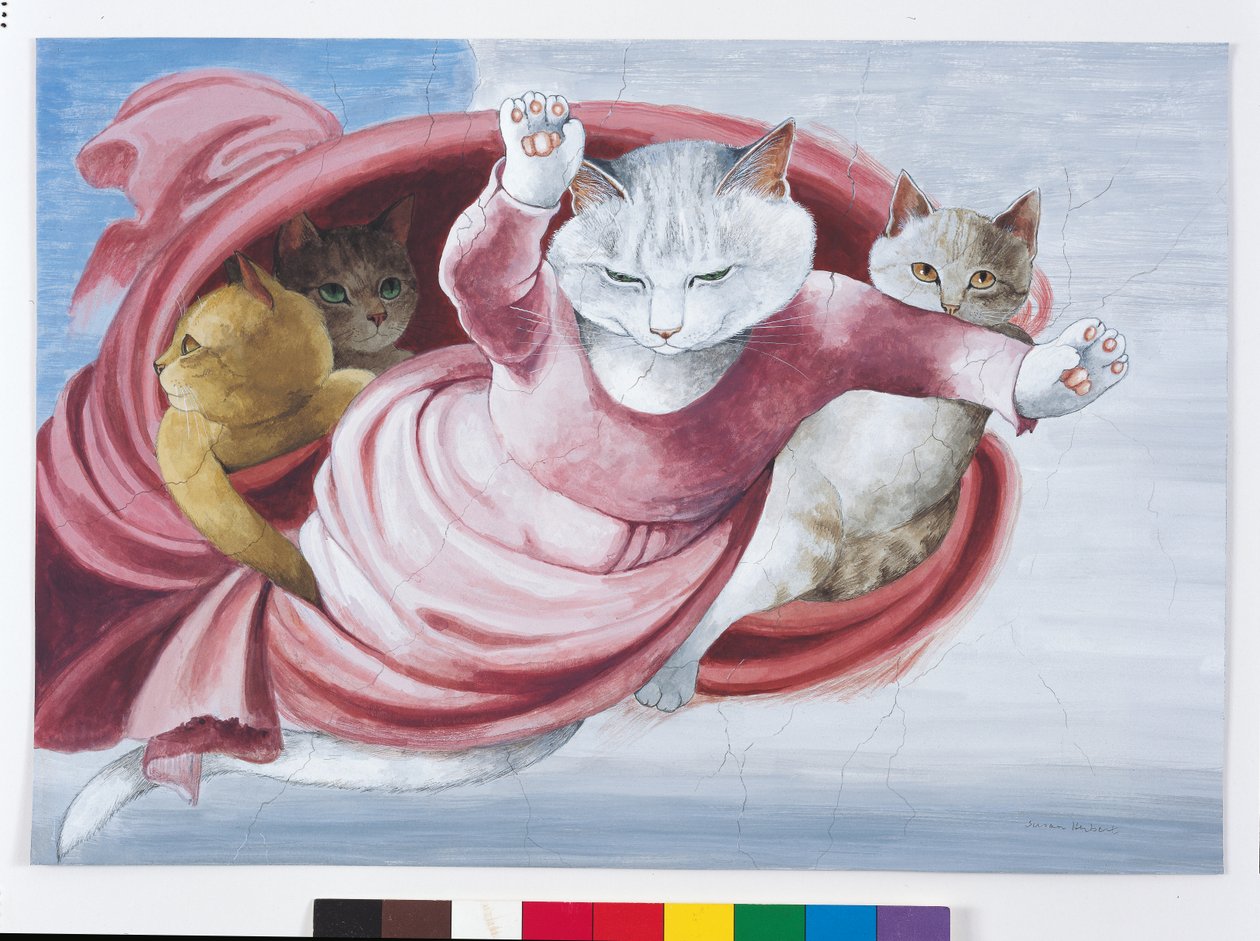 Kuvitus elokuvasta Cats Galore! A Compendium of Cultured Cats (julkaisu 2015). tekijältä Susan Herbert