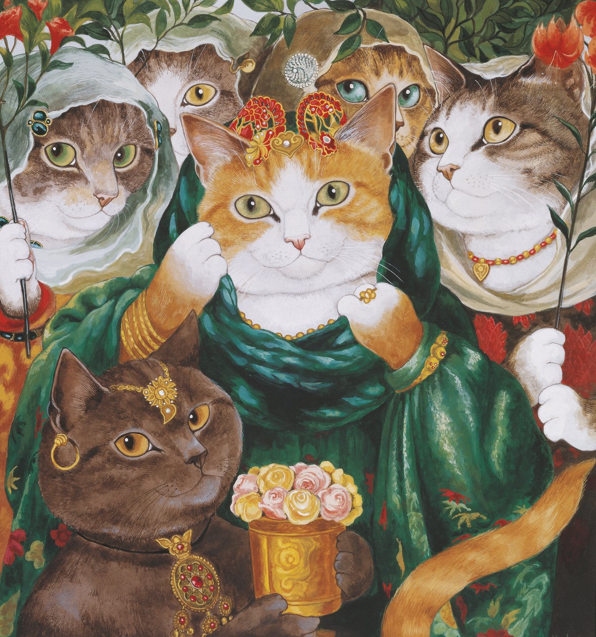 Kuvitus elokuvasta Cats Galore! A Compendium of Cultured Cats (julkaisu 2015). tekijältä Susan Herbert