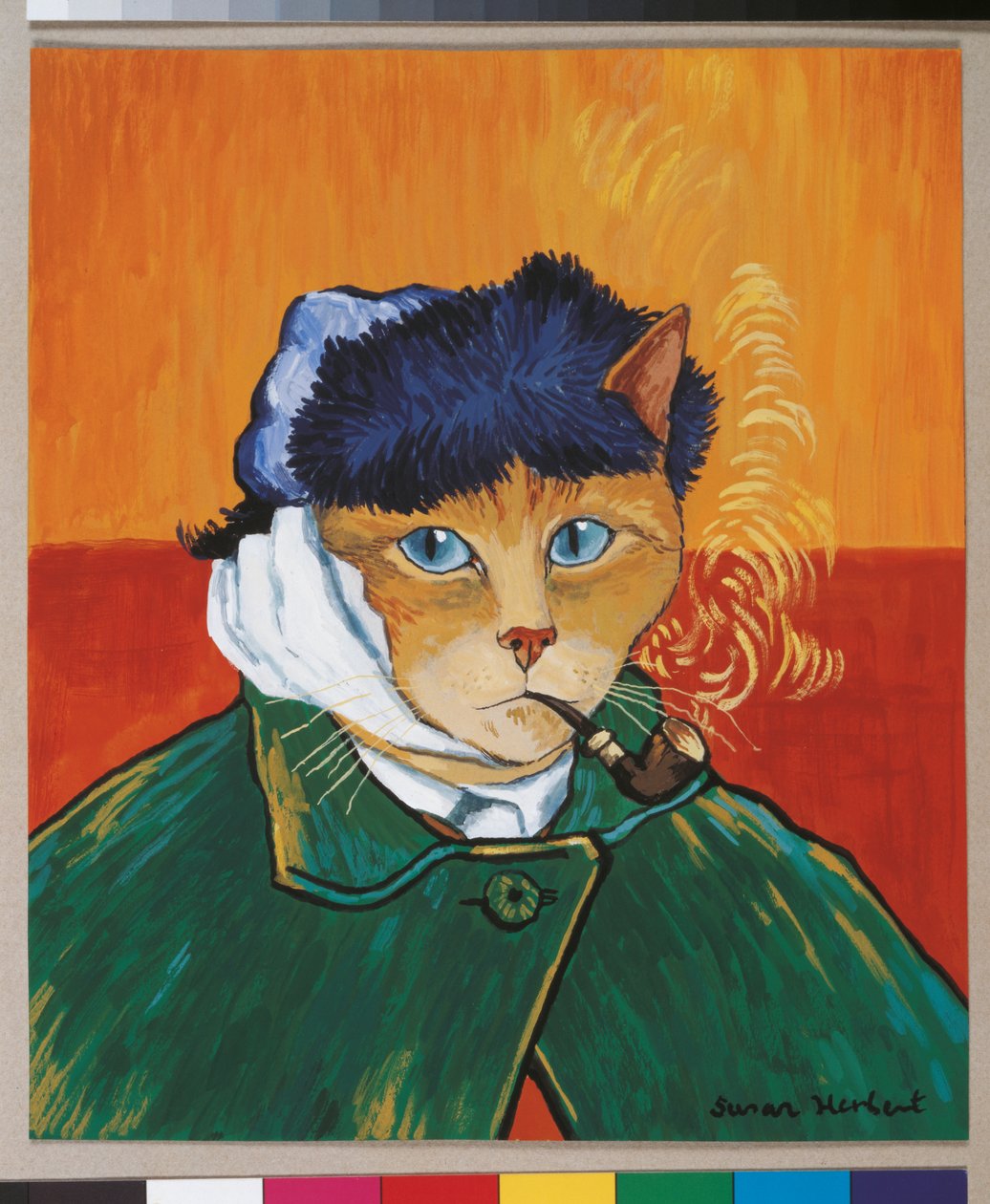 Kuvitus elokuvasta Cats Galore! A Compendium of Cultured Cats (julkaisu 2015). tekijältä Susan Herbert